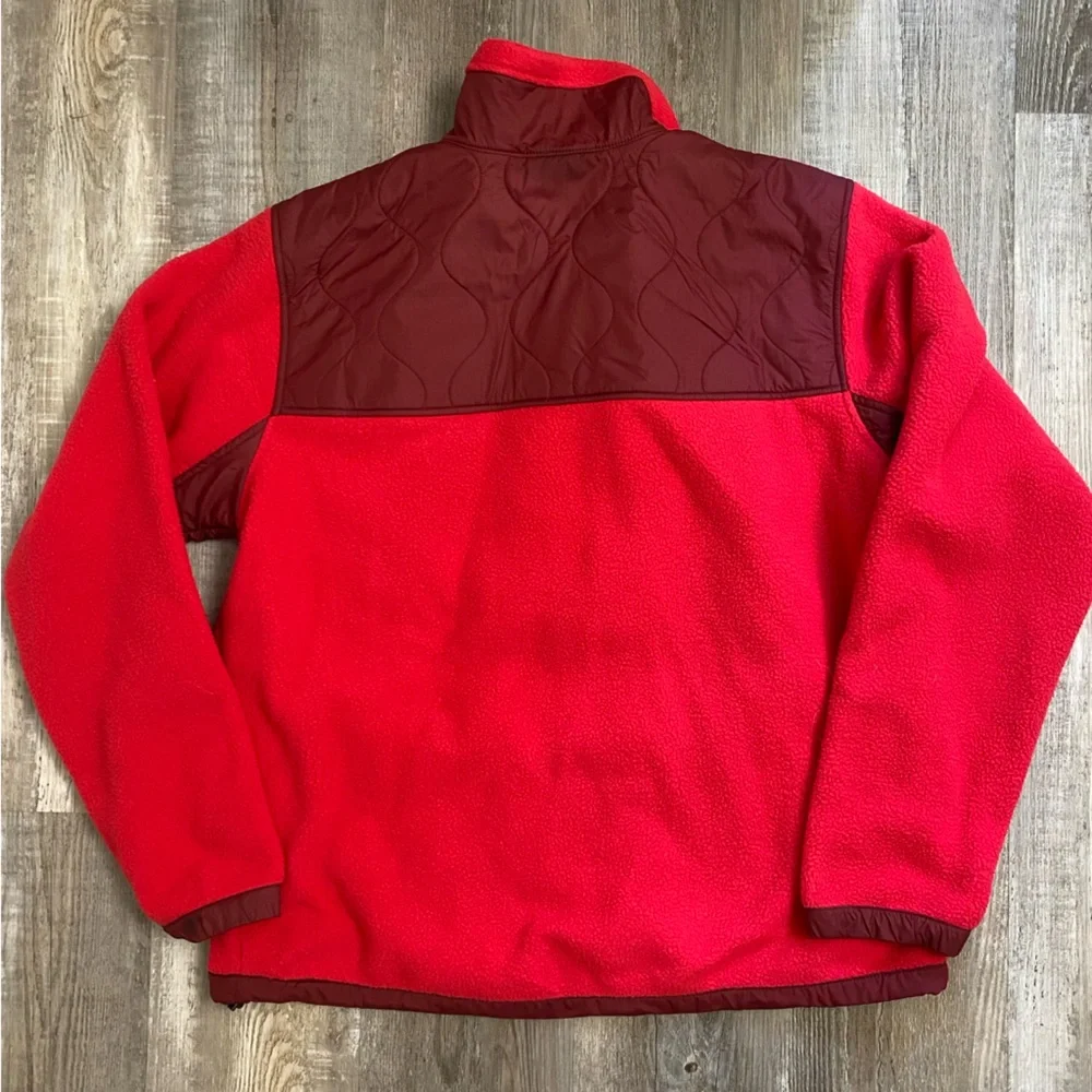 North Face Men’s Royal Arch Red Sherpa 1/4-Snap Fleece Pullover NWOT-size Large